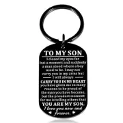 Easter Gift for Son from Mom Dad - To My Son Keychain for Teen Inspirational