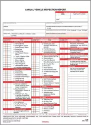 J. J. Keller 10-Pack, Annual Vehicle Inspection Report Forms, 3-Ply Carbonless