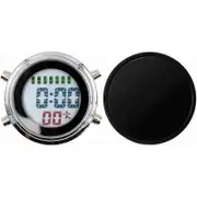 Mini Motorcycle Clock Waterproof Watch Digital Motorbike Clock - Silver Black