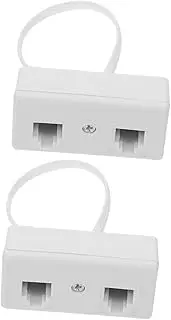2pcs Telephone Line Adapter Phone Splitter for Landlines Telephone Converter Cable Adapter for Telephones Rj14 Phone Lines Adapter Phone Cable Adapter Rj11 Telephone Splitter