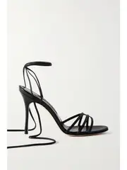 [Manolo Blahnik] Manolo Blahnik - Leva 105 Leather Sandals - Black - IT40.5 IT 40.5 Black