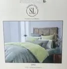 Southern Living DUO Green Fringed Reversible Duvet Cover & Shams 3Pc Set Queen