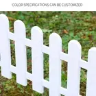 New Garden White Edging Picket Fence Decorative Grass Lawn Flowerbed Fence