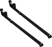 NUOBESTY 2Pcs Adjustable Desktop Bracket Clamps for Pegboard Mounting Versatile Black Stand for Table Wall and Closet Rod for Monitor Riser and Organizing Accessories