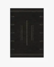 120' x 185' | Machine Washable Runner Rug | Kid & Pet Friendly | Indoor Rug | Milos Black Rug | Ruggable