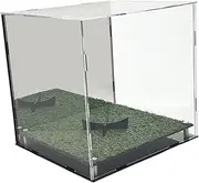yuksok Football Helmet Display Case Display Box with Mirror Back Transparent with Base Showcase for Sports Memorabilia Collectibles