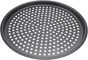 Pizza Steel Pan for Oven, Pizza Crisper Pan with Holes 29cm, Nonstick Round Pizza Baking Sheet Oven Tray, Perforated Carbon Steel Pizza Bakeware for Home Restaurant Kitchen Baking