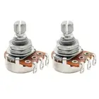 Alpha 2Pcs A250K Metric Alu Mini Split Shaft Audio Taper Guitar Potentiometers