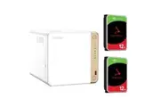 QNAP TS-462 4-Bay NAS With 2x 12TB NAS + 256GB NVME SSD Bundle