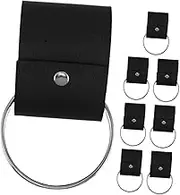 NULYLU 8pcs Stylish Hand Towel Holders for Kitchen Bathroom Versatile PU Strap Buckle Hooks for Gloves Scarves and Item Storage Travel Friendly