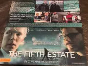 The Fifth Estate Promo Flyer Only Benedict Cumberbatch, Julian Assange