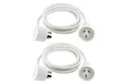 2PK Sansai 5m Piggyback Power Extension Cord Lead AU 3-Pin 10A 2400W Home Office