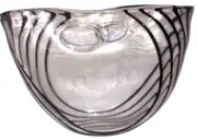 MURANO Art Glass Handbag Tote Vase by SEGUSO VIRO Italy Hand Blown New