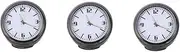 ULTECHNOVO 3pcs Car Clock Dashboard Clocks Clock Mechanism Portable Mini Alarm Clock Travel Timers Kit Stick on Clock Automotive Holder Pocket Watch Charger Clock for Car Powered Abs