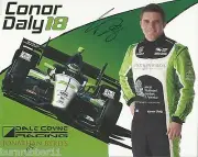 SIGNED 2016 CONOR DALY "CANCER TREATMENT" #18 VERIZON INDY CAR HANDOUT/POSTCARD