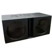 King Boxes 12" Dual Vented Divided Sprayed Universal Subwoofer Box AK-12DVL