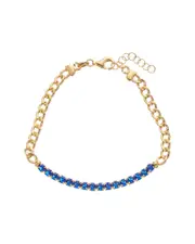 Meshmerise 18K Over Silver 1.50 ct. tw. Blue Topaz Bracelet