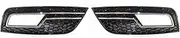 Chrome Black Honeycomb Mesh Car Front Bumper Fog Light Grille Cover Compatible For A4 B8.5 Standard Edition 2013-2016 Fog Lamp Grill(Chrome Black)