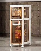 Kitchen Bathroom Storage Cabinet,PVC Storage Drawers Toilet Paper Storage Stand with Anti-Tipping Device (Size : 67cm)