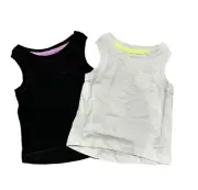 Girls Cat & Jack 2-Pack White/Black Tank Tops 12 Months