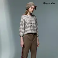 在飛比找momo購物網優惠-【Master Max】雙色條紋長袖上衣(8127082)