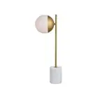 Living District Eclipse 1 Light Table Lamp, Brass/Frosted White, 6" - LD6108BR