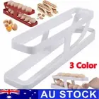 2-Tier Automatic Scrolling Egg Rack Holder Storage Box Container Refrigerator AU