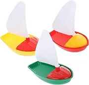 UPKOCH 1 Set 3pcs Bathtub Toys Toy Boat Miniature Boat Figurine Boat Floating Toy Sailboat Bath Toy Pool and Bath Tub Toys Floating Boat Toy Floating Bath Toy Shower Toy Bulk Yacht Child