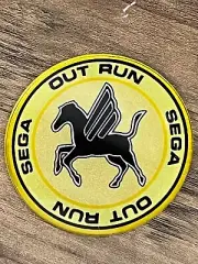 Sega Outrun STEERING WHEEL EMBLEM - B Stock - Silk Screened