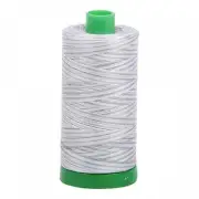 A1140-4060 Mako Cotton Embroidery Thread 40wt 1094yds Variegated Gray & White