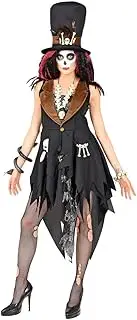 Widmann Hexe 10731 Voodoo Priestess Costume Dress Hat Witch Doctor Theme Party Halloween, Multicoloured, S
