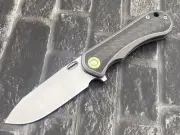 TwoSun Folding Knife 14C28N Blade Titanium/CF Handle Pocket Knife TS526-14C28N-C