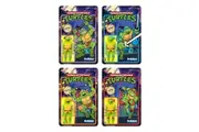Super7 Teenage Mutant Ninja Turtles ReAction Figure Wave 7 - Donatello, Leonardo, Michelangelo & Raphael (Toon) Set of 4