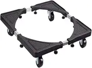 Hohopeti Stainless Steel Telescopic Storage Rack Washing Machine Base Fridge Stand Washer Trolley Bracket