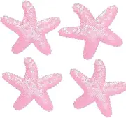 4Pcs Starfish Hair Clips for Girls Sequin Pink Seashell Hair Clip Mermaid Hair Barrttes for Mermaid Birthday Costume Starfish Hair Accessories for Girls Seashells Hair Clips