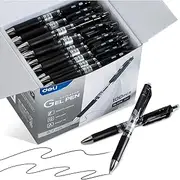 Gel Pens, 100 Pcs 0.7mm Retractable Black Ink Fine Point Rolling Ball Gel Pen, Smooth Writing No Bleed for Journaling Note Taking, Home School Office Supplies