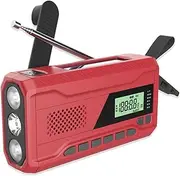 Emergency Hand Crank Radio, Emergency Crank Weather Radio with LED Light, Portable Solar Radios with FM AM WB Bands for Household Emergency Outdoor Survival