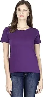 [RSO Outfits] Women's Round Neck Regular Fit Half Sleeve Solid Plain T-Shirt