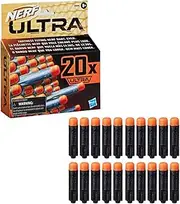 Nerf Ultra - 20 Dart Refill Pack - Compatible With All Ultra Blasters - The FarThest Flying Nerf Darts - Innovative Flight Tip - Outdoor Games And Toys For Kids - Boys And Girls - E6600 - Ages 8+