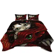 Elf Maiden and Her Dragon Coverlet