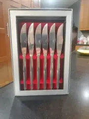 Raimond Stainless Steel Set 6 Steak Knives Italy