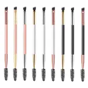 9pcs Dual Ended Eyebrow Brush Eyelash Comb Angled And Spoolie Brush