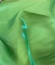 Turquoise lime shimmer Shantung Dupioni Faux Silk Solid home decor Fabric yard