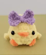 Handmade Crochet Mini Duck Plushy Keychain Gift For Her Backpack Accessories