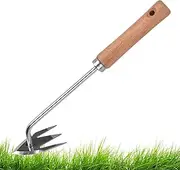 Weeding Tool - Uprooting Weeding Tool | Ergonomic Handle Heavy Duty 3 Teeth Picker Grass Removal for Vegetable Farm Backyard Flower Lawn Yard