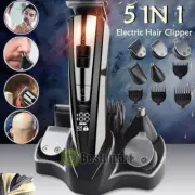 Professional Hair Clippers Trimmer Kit Men Cutting Shaving Machine Barber Salon