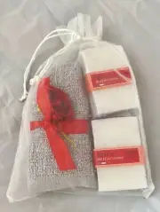 NWT Belleza Italiana DHEA Lemon Scented Soap Cotton Towel Rose Set Italy