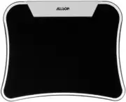 Allsop Led Mousepad Black - 9" X 11" Dimension - Black - Rubber Base, Metal