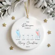 Polar Bear Family Christmas Tree Ornament Family Christmas Bauble Christmas