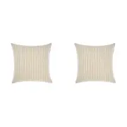 2PK Linen House 65x65cm Majorca Natural European Pillowcase